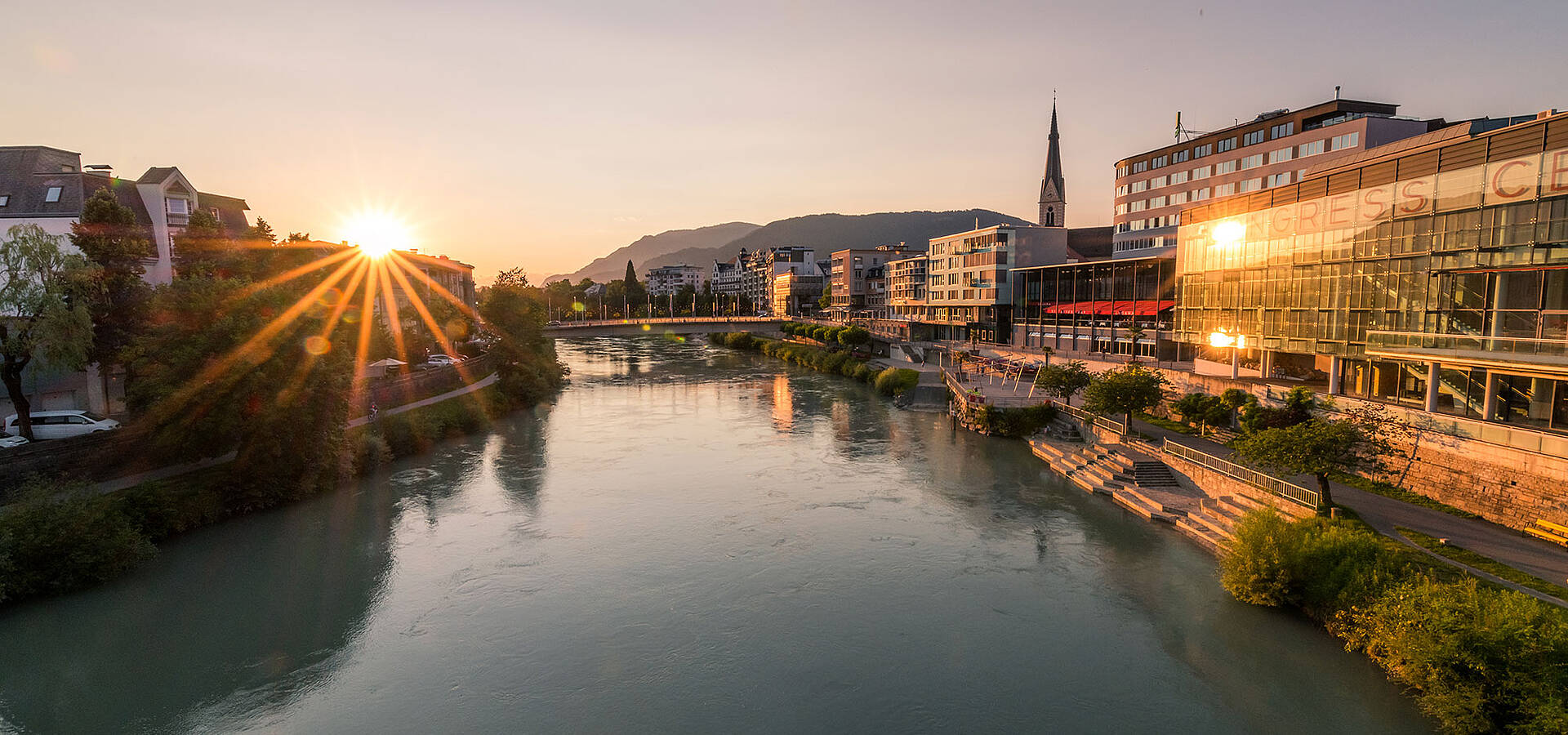 Sonnenuntergang in Villach