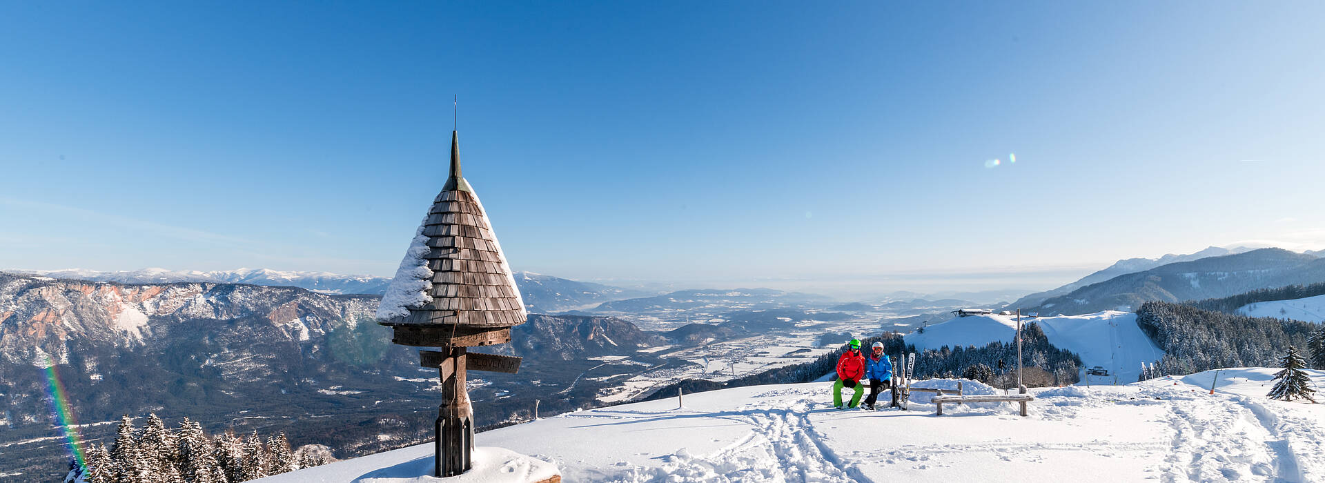 Dreilaendereck im Winter mit Marterl