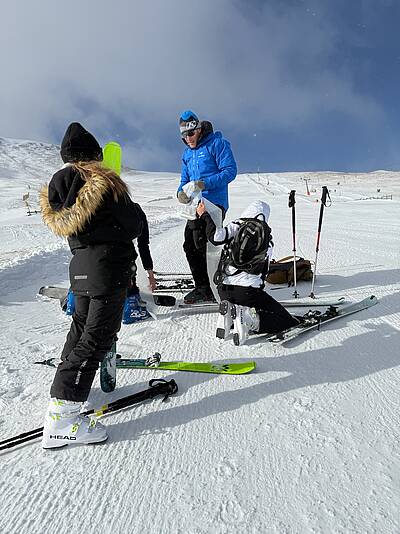 Skitour auf der Heidi-Alm Falkert mit der Familie