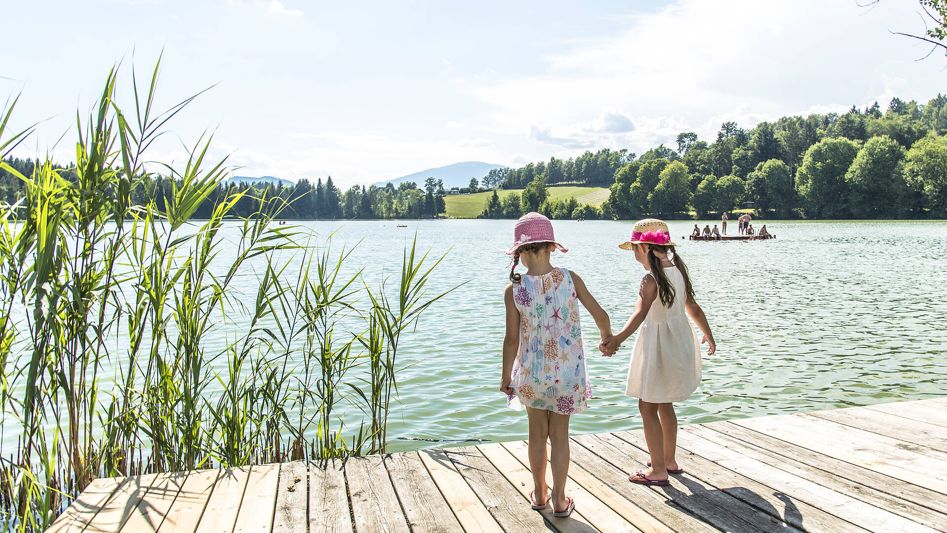 Kinder am Steg am Maltschacher See