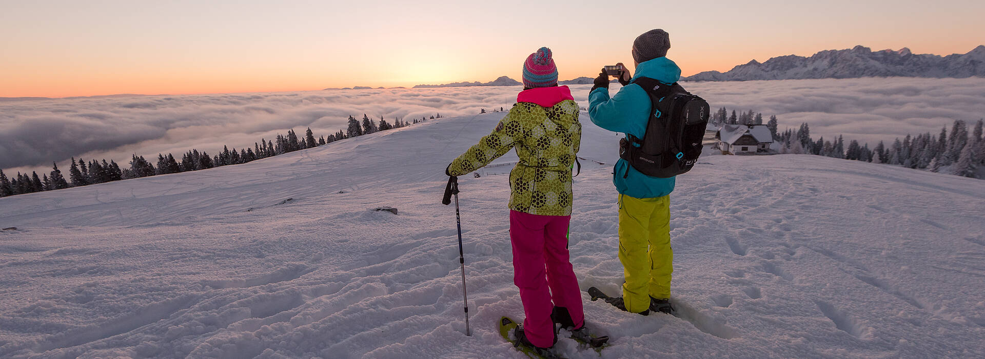 Schneeschuhandern Naturpark Dobratsch_Region Villach