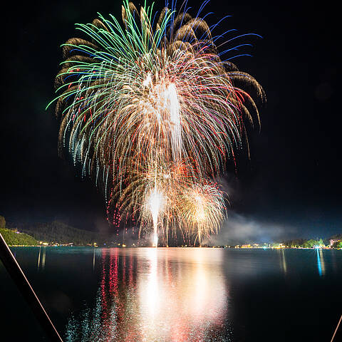 Feuerwerk am Klopeiner See