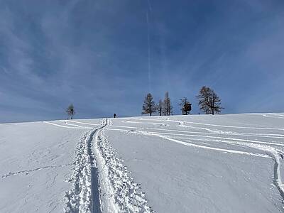 Skitour zur Brunnachalm mit Pistenabfahrt