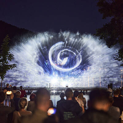 Wasser Multimediashow am Klopeiner See